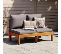 vidaXL Canapé de jardin 2 places Bois