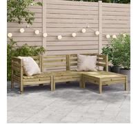 vidaXL Canapé de Jardin 3 Places avec Repose-pieds, Siège avec Dossier, Meuble de Terrasse Patio Arrière-cour Extérieur, 838060