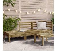 vidaXL Canapé de jardin 3 places en pin imprégné