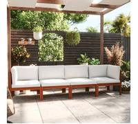 vidaXL Canapé de jardin 4 places avec coussins Bois Acacia & corde