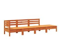 vidaXL Canapé de jardin 4 places brun cireux pin massif