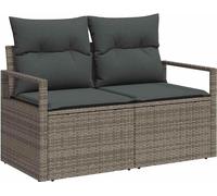 vidaXL Canapé de jardin avec coussins 120 x 62 x 69 cm Poly-Rattan