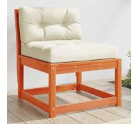 vidaXL Canapé de jardin avec Coussins Marron cire