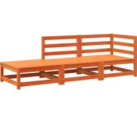 vidaXL Canapé de jardin avec repose-pieds 2 places brun cireux pin massif
