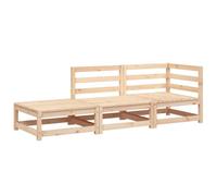 vidaXL Canapé de jardin avec repose-pieds 2 places en pin massif