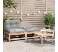 VIDAXL Canapé de jardin - Bois de pin, sans accoudoirs, avec repose-pieds