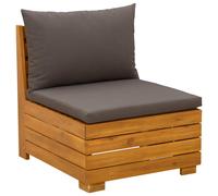 vidaXL Canapé de jardin central en bois massif d'acacia, marron