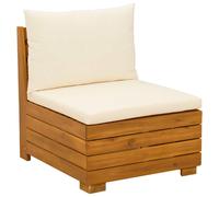 vidaXL Canapé de jardin central en bois massif d'acacia, marron