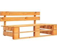 vidaXL Canapé de jardin de taille moyenne en palettes, bois de pin imprégné, couleur miel