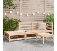 vidaXL Canapé de jardin avec repose-pieds 2 places en pin massif