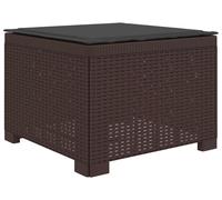 vidaXL : Canapé de jardin pour 1 personne avec coussins, imitation rotin, en plastique PP, couleur marron