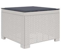 vidaXL : Canapé de jardin pour 1 personne avec coussins, imitation rotin, plastique PP, blanc
