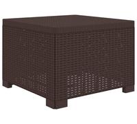 vidaXL Canapé de jardin pour 1 personne, imitation rotin, plastique PP, couleur marron