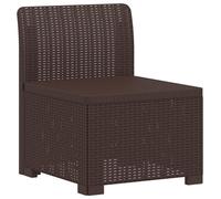 vidaXL Canapé de jardin pour 1 personne, imitation rotin, plastique PP, couleur marron