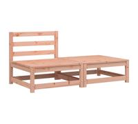 vidaXL Canapé de jardin sans accoudoirs avec pouf en bois massif de douglas