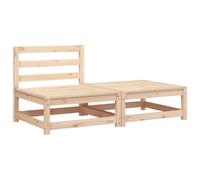 vidaXL Canapé de jardin sans accoudoirs avec repose-pieds en pin massif