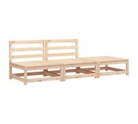 vidaXL Canapé de jardin sans accoudoirs avec repose-pieds en pin massif