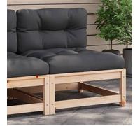 vidaXL Canapé de jardin sans accoudoirs en pin massif avec coussins