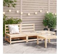 vidaXL Canapé de jardin sans accoudoirs avec repose-pieds en pin massif