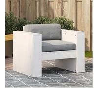 vidaXL Fauteuil de jardin 79x60x62 cm en pin massif blanc