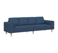 vidaXL Canapé de Salon Bleu 250 x 77 x 76 cm Polyester, Salon, Canapé Moderne, Sofa rectangulaire, Assise Durable, Matériau Respirant, Meuble intérieur Pratique
