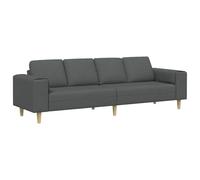 vidaXL Canapé de Salon Gris foncé 250 x 77 x 76 cm Polyester, Salon, Canapé Moderne, Sofa rectangulaire, Assise Durable, Matériau Respirant, Meuble intérieur Pratique