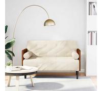 vidaXL Canapé deux places avec coussins cylindriques 110 cm en lin