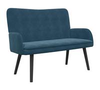 vidaXL Canapé Deux Places Bleu 115 x 61 x 87 cm Velours, Salon, canapé en Velours Moderne, fauteuils élégants, Coin Lounge stylé, loveseat Confortable, Confort Compact