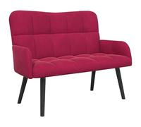 vidaXL Canapé Deux Places Bordeaux 115 x 61 x 87 cm Velours, Canapé en Velours Chic, loveseat Moderne, canapé Compact pour Petits espaces, Confort avec Pieds en Bois