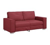 vidaXL Canapé Deux Places Bordeaux 180 cm Simili Cuir, Salon, canapé Moderne, Coussin élégant, Design Respirant, Simili Cuir, Fauteuil Ergonomique, assises Confortables