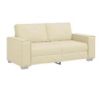 vidaXL Canapé Deux Places Crème 180 cm Simili Cuir, Salon, canapé Moderne, Coussin élégant, Design Respirant, Simili Cuir, Fauteuil Ergonomique, assises Confortables
