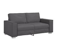vidaXL Canapé Deux Places Gris 180 cm Simili Cuir, Salon, canapé Moderne, Coussin élégant, Design Respirant, Simili Cuir, Fauteuil Ergonomique, assises Confortables