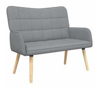 vidaXL Canapé Deux Places Gris Clair 115 x 61 x 87 cm Tissu, Canapé Contemporain en Tissu, Coin Sympa pour Le Salon, 2 Places Douces, mobilier Chic et Gain de Place