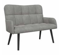 vidaXL Canapé Deux Places Gris Clair 115 x 61 x 87 cm Velours, Canapé en Velours Chic, loveseat Moderne, canapé Compact pour Petits espaces, Confort avec Pieds en Bois