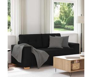 vidaXL Canapé deux places noir 180x77x82 cm en tissu