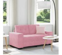 vidaXL Canapé deux places Rose 160 cm Velours 4105113