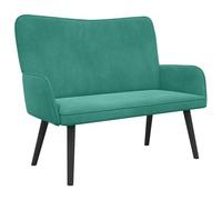 vidaXL Canapé Deux Places Turquoise 115 x 61 x 87 cm Velours, Canapé Moderne en Velours, Sofa 2 Places résistant, Ergonomique, idéal pour Un Salon stylé