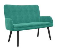 vidaXL Canapé Deux Places Turquoise 115 x 61 x 87 cm Velours, Salon, canapé en Velours Moderne, fauteuils élégants, Coin Lounge stylé, loveseat Confortable, Confort Compact