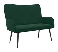 vidaXL Canapé Deux Places Vert foncé 115 x 61 x 87 cm Velours, Canapé Moderne en Velours, Sofa 2 Places résistant, Ergonomique, idéal pour Un Salon stylé