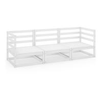 vidaXL Canapé d'extérieur 3 places 3075320 – pin massif blanc 70x67x70 cm