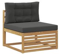vidaXL Canapé d'extérieur de taille moyenne en bois massif d'acacia, blanc