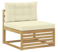vidaXL Canapé d'extérieur de taille moyenne en bois massif d'acacia, blanc, 83 x 79 x 73 cm