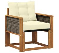 vidaXL Canapé d'extérieur en bois massif d'acacia naturel