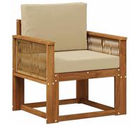 vidaXL Canapé d'extérieur en bois massif d'acacia naturel