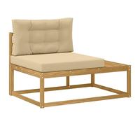 vidaXL Canapé d'extérieur en bout Blanc 115 x 83 x 73 cm Polyester, Mobilier de jardin, moderne et modulable, sectionnel durable, détente élégante et flexible
