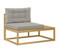 vidaXL Canapé d'extérieur en bout Blanc 115 x 83 x 73 cm Polyester, Mobilier de jardin, moderne et modulable, sectionnel durable, détente élégante et flexible