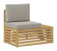 vidaXL Canapé d'extérieur en bout Bois d'Acacia Massif Blanc, Mobilier de jardin moderne, résistant aux intempéries, canapés élégants pour balcon, bois solide et flexible