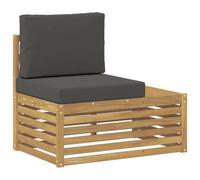 vidaXL Canapé d'extérieur extrémité avec Coussin Blanc 91 x 63 x 73 cm, Mobilier de Jardin Moderne, résistant aux intempéries, canapés élégants pour Balcon, Bois Solide et Flexible