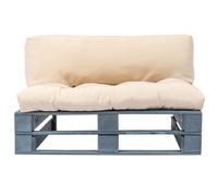 vidaXL Canapé d'extérieur palettes avec coussins en bois de pin couleur sable