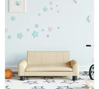 vidaXL Canapé Enfant Crème Tissu